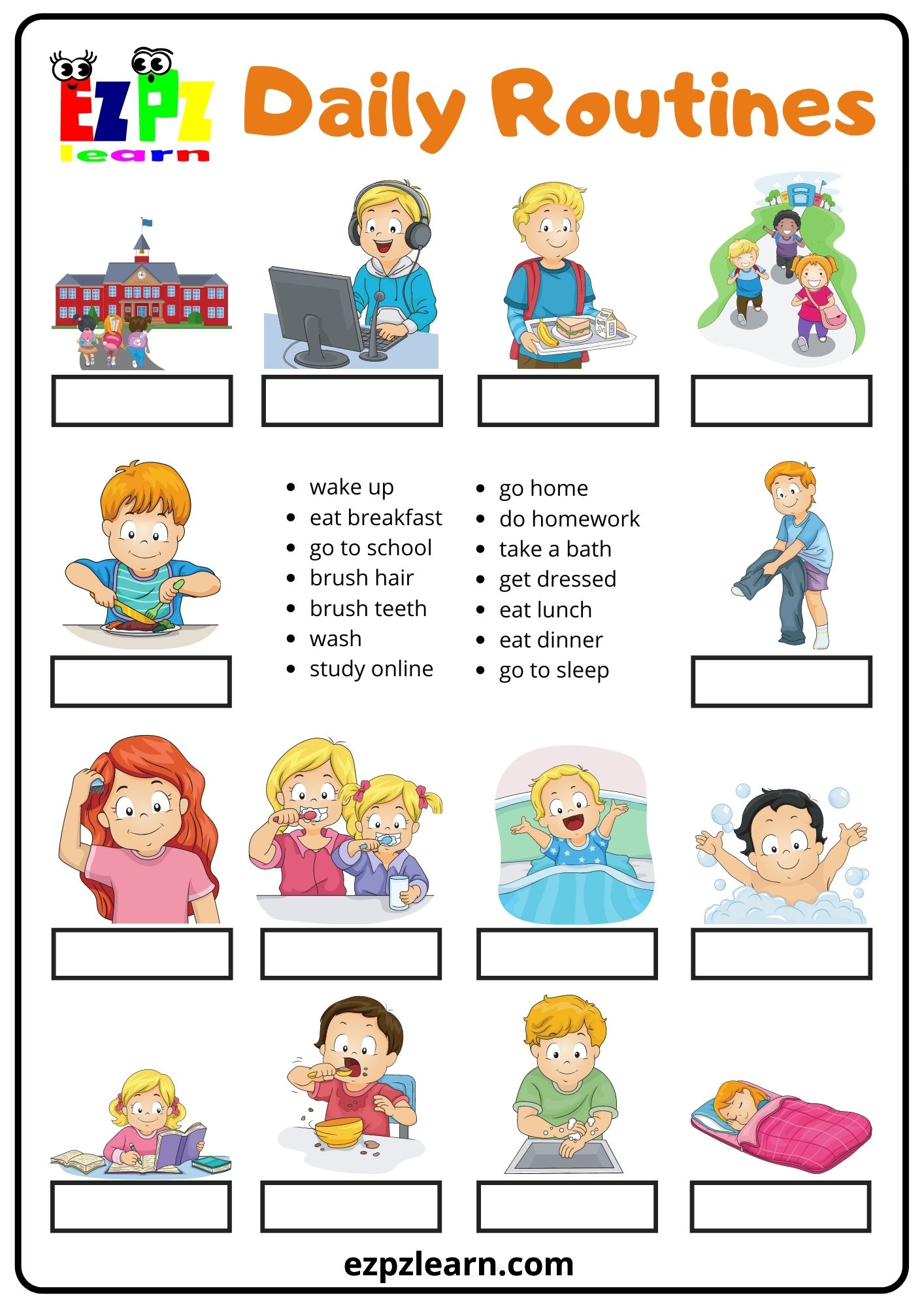 Daily Routine Sample In English